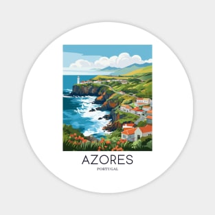 A Pop Art Travel Print of Azores - Portugal Magnet